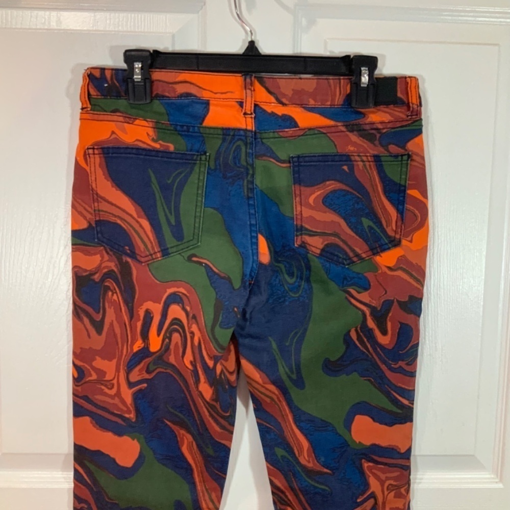 Kate Spade Saturday Hot Lava Skinny Watercolor Denim Size 29 - Picture 7 of 10